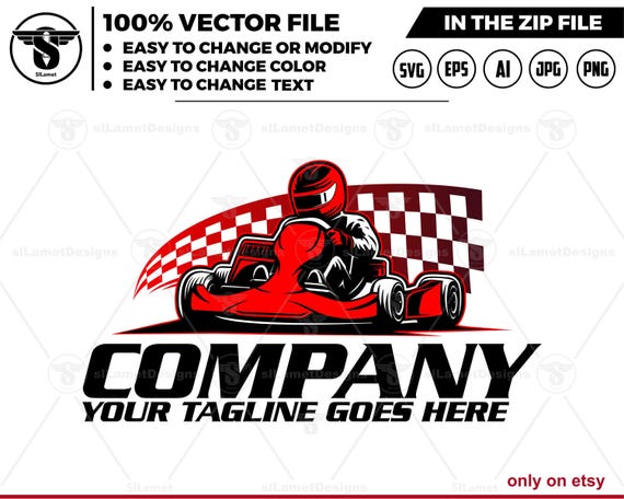Racer logo,  Go Kart SVG, Go Kart logo, Go Kart Racing , GoKart Racer, karting, svg  printable Vinyl/ Sticker, Cut Files for Cricut, Vector