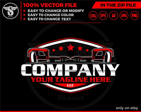 flat bed trailer logo, flat bed trailer rental logo, trailer rental logo , towing trailer logo