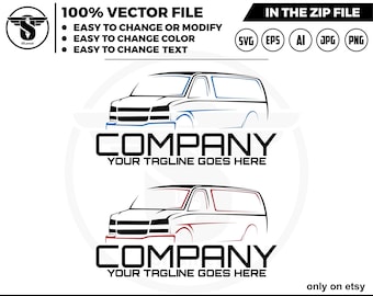 Delivery Van Logo SVG: Cargo Vehicle Graphics (Digital Download)
