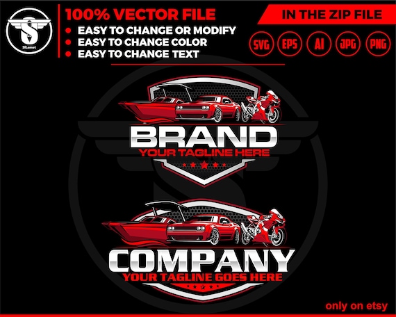 motorbike, car,  boat logo,  rv logo , vehicle storage logo,  boat, Speedboat, automotive logo