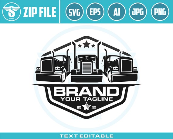 trucking svg, Trucking Company Logo, Moving Truck, Semi Truck, Trucking Brand, Truck Door Logo, Trucker Logo, truck on road svg, truck print