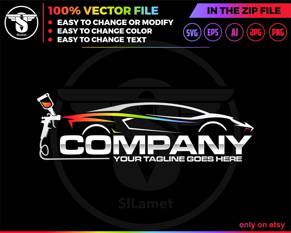 Car Painting Logo, Auto Paint Logo, Car Paint Logo, Paint Body Car Logo