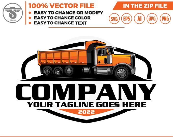 Dump Truck logo, Truck logo Svg, american dump truck logo, trucking logo, industry, heavy, machinery, industrial, equipment, construction
