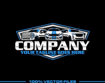 Vehicle Wash Logo: Fully Editable, Auto Detailing, Car Cleaning Vector Design