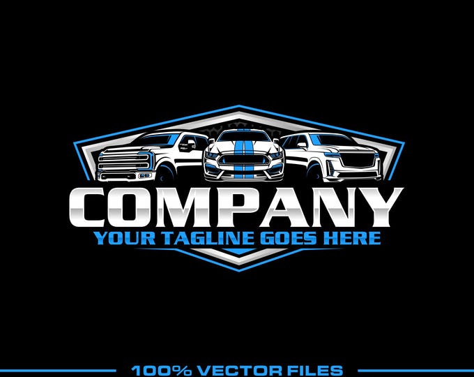 Vehicle Wash Logo: Fully Editable, Auto Detailing, Car Cleaning Vector Design