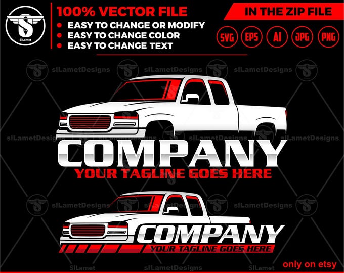 pickup truck logo, pickup truck svg, pickup truck offroad Logo, pickup truck outline, pickup silhouette, pickup truck 1999 GMC Sierra 1500