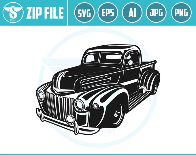 1941 Chevrolet Pickup Truck svg, antique pickup truck, pickup truck classic, pickup truck svg, pickup truck tshirt, silhouette Vector Cricut