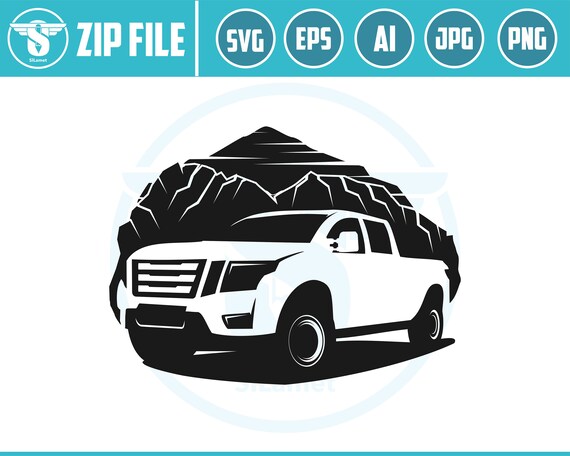 pickup truck offroad Logo, travel pickup, pickup truck Logo, pickup truck svg, pickup truck tshirt, silhouette SVG Vector Cricut Cut Cutting
