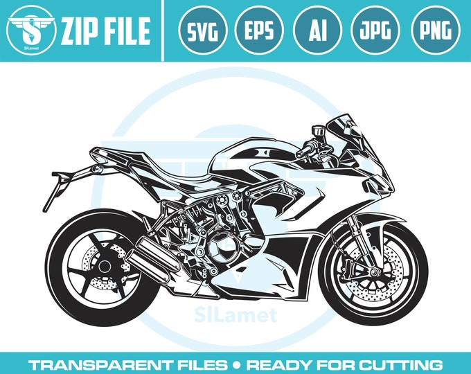 ducati supersport 950 SVG Motorbike svg, Silhouette Motorcycle SVG, Suberbike Png, Race Motorbike Clipart, Motorcycle PNG, Motorcycle Cricut