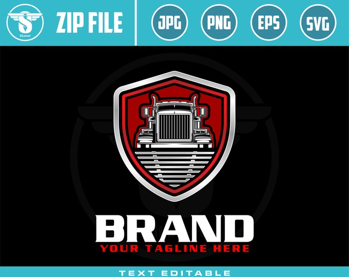 trucking logo, truck bumper, front truck , truck outline, truck svg, trucking, semi truck, truck trailer, truck clipart, Trucker Logo