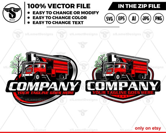 tree sevice logo - Forestry Bucket Trucks logo - chainsaw logo - tree cuting logo - bucket truck logo - Logging Equipment logo