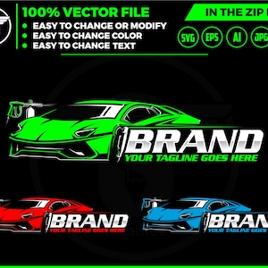 auto detailing car logo template - sport car Detailing Services logo - car wash logo template - car clean logo - luxury detailing logo svg