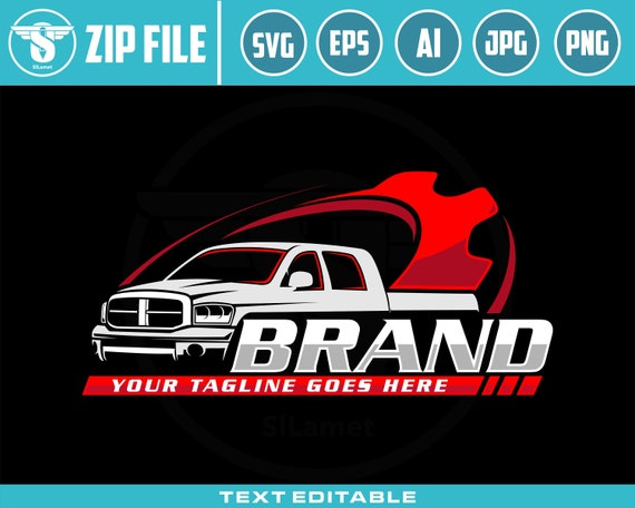pickup repair logo template - pickup truck logo - pickup fix logo