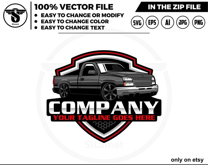 CHEVY pickup truck logo - Chevrolet truck logo - pickup truck logo template - Chevy Silverado Truck - 2006 Chevrolet Silverado 1500