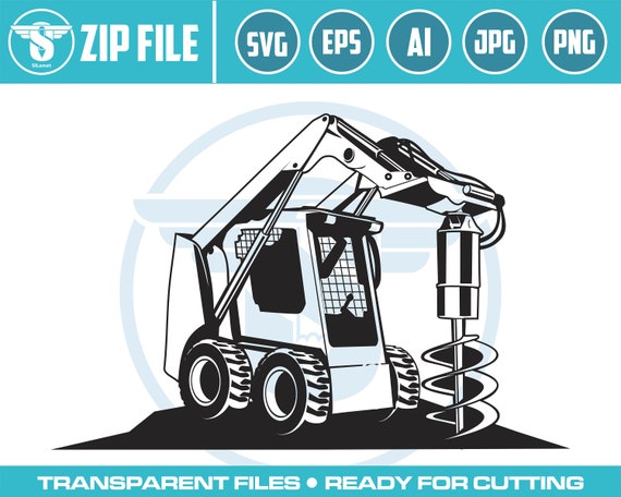 skid steer drilling svg, excavator drill svg, drilling rig svg, Drilling Machine, Drilling Machine Earth, Rig for Hole Digging, ecavator svg