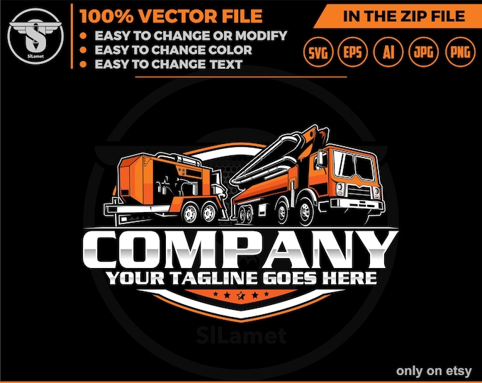 concrete pump truck logo,concrete truck logo,Beton truck logo,Concrete pump logo,pumping logo,pumping svg