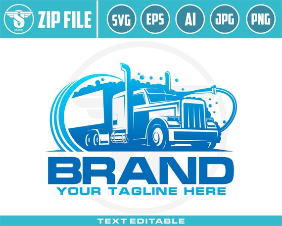 truck triler wash logo svg, semi truck wash logo, svg truck wash logo svg, truck cleaning logo, truck cleaning services logo, auto wash logo