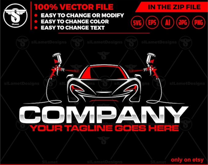 car painting logo, auto paint logo, car paint logo, paint body car logo, auto body paint logo, painting car logo, automotive logo SVG file