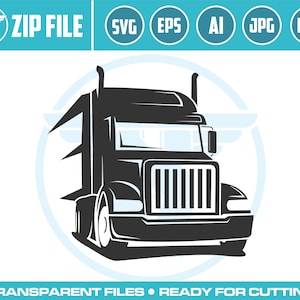 Semi Truck Trailer SVG: Big Rig Vector Cut File (Digital Download)