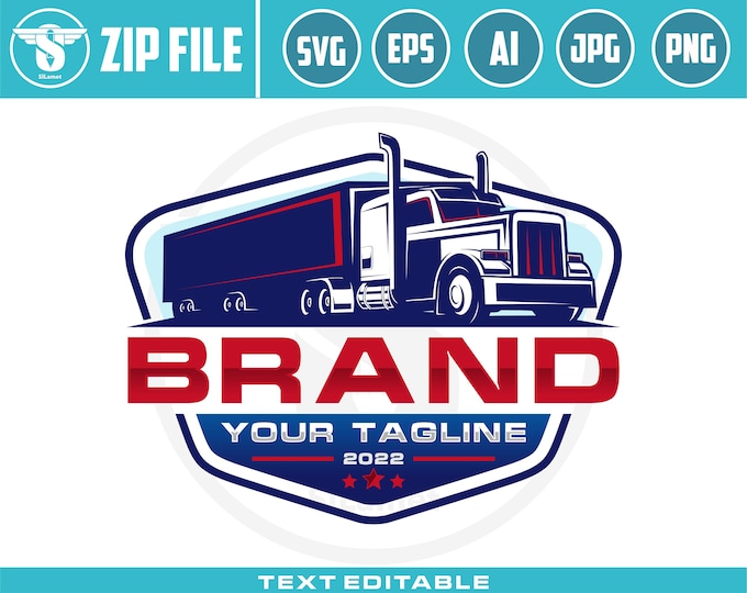 trucking svg, Trucking Company Logo, Moving Truck, Semi Truck, Trucking Brand, Truck Door Logo, Trucker Logo, trucking and road logo svg