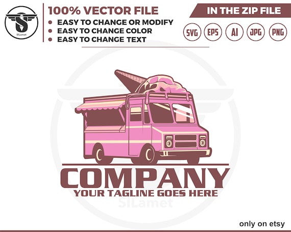 food truck ice cream logo