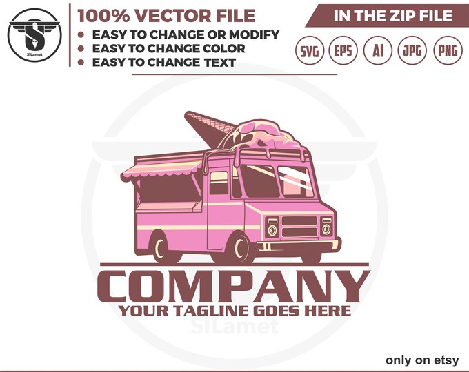 food truck ice cream logo