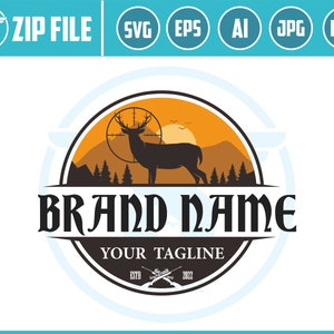Deer Hunting logo, Deer svg, Deer Hunting svg , Hunting Instant Download,SVG, PNG, EPS, dxf, jpg digital download Image