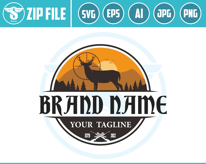 Deer Hunting logo, Deer svg, Deer Hunting svg , Hunting Instant Download,SVG, PNG, EPS, dxf, jpg digital download Image