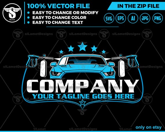 car wash logo template - auto detailing - car logo template - Car Detailing Services logo - car clean logo - auto detailing logo