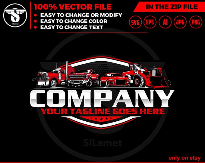 vehicle wash logo - vehicle detailing logo, big rig, trucking, car wash logo,cleaning car logo , automotive logo, detailing logo