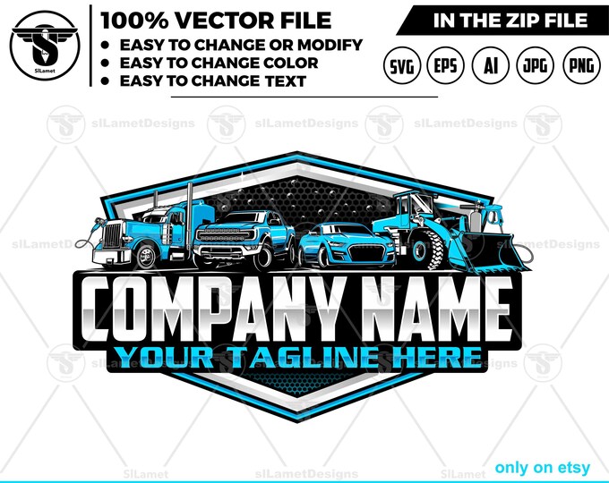 vehicle wash logo - vehicle detailing logo, big rig, trucking, car wash logo,cleaning car logo , automotive logo, detailing logo