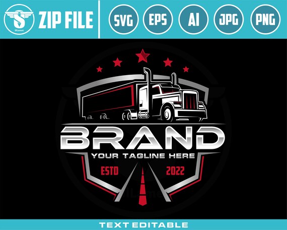 trucking svg, Trucking Company Logo, Moving Truck, Semi Truck, Trucking Brand, Truck Door Logo, Trucker Logo, trucking and road logo svg