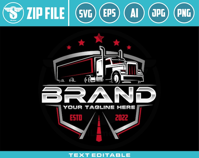 trucking svg, Trucking Company Logo, Moving Truck, Semi Truck, Trucking Brand, Truck Door Logo, Trucker Logo, trucking and road logo svg