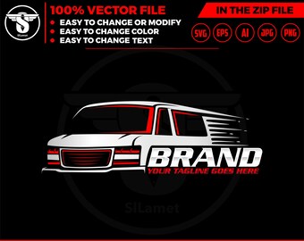 Delivery Van Logo SVG: Cargo Vehicle Graphic (Digital Download)