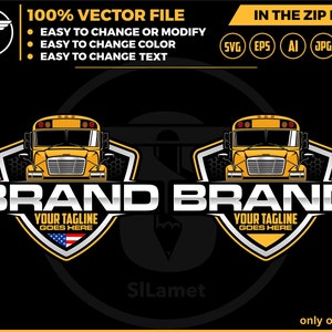 america School bus logo - School bus logo