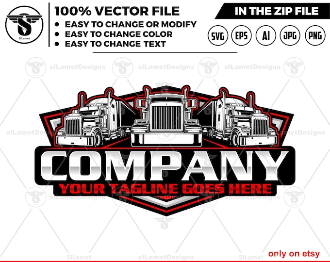 trucking svg, Trucking Company Logo, Moving Truck, Semi Truck, Trucking Brand, Truck Door Logo, Trucker Logo, trucking and road logo svg