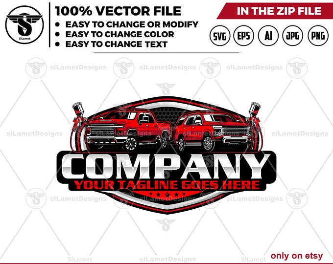 Car Painting Logo: Auto Body SVG