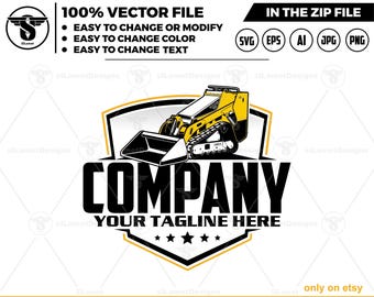 Mini Track Loader Logo SVG: Skid Steer Equipment (Digital Download)