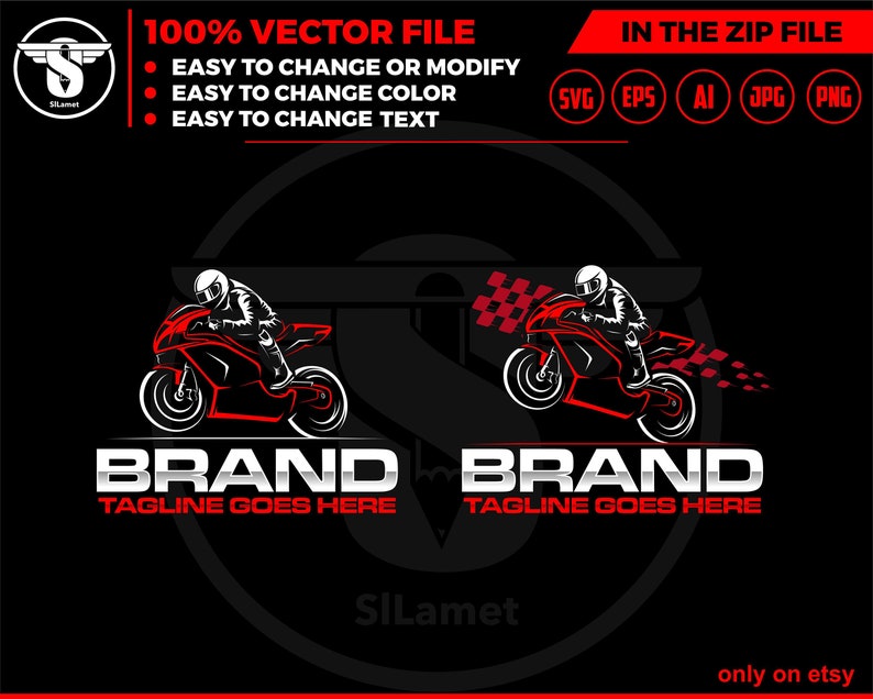Motorcycle Racing Logo SVG: Motorbike Vector Graphics (digital Download ...