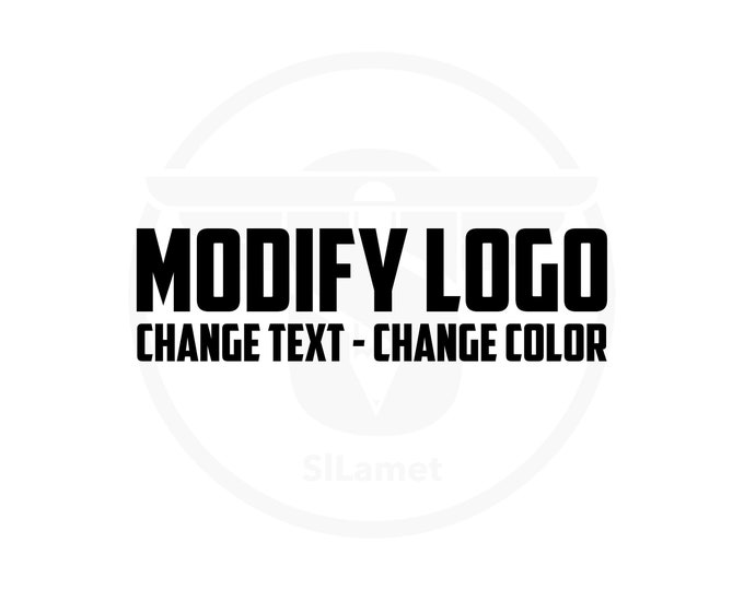 modify logo, change text, change color