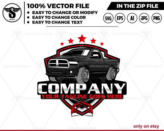 Car wash pickup truck logo template - car wash logo - car wash svg - cleaning car logo - automotive - detailing logo - Silverado paired