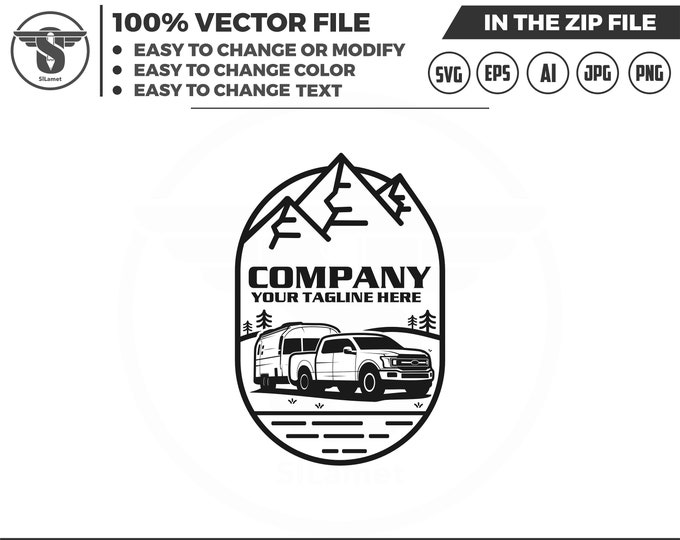 Pickup travel logo  -  travel family logo