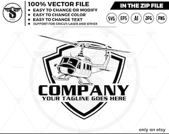 Helikopter SVG: vectorafbeeldingen lichte vliegtuigen (digitale download)