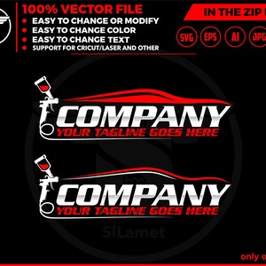 Car Painting Logo: Auto Body Shop Design (Digital Download)