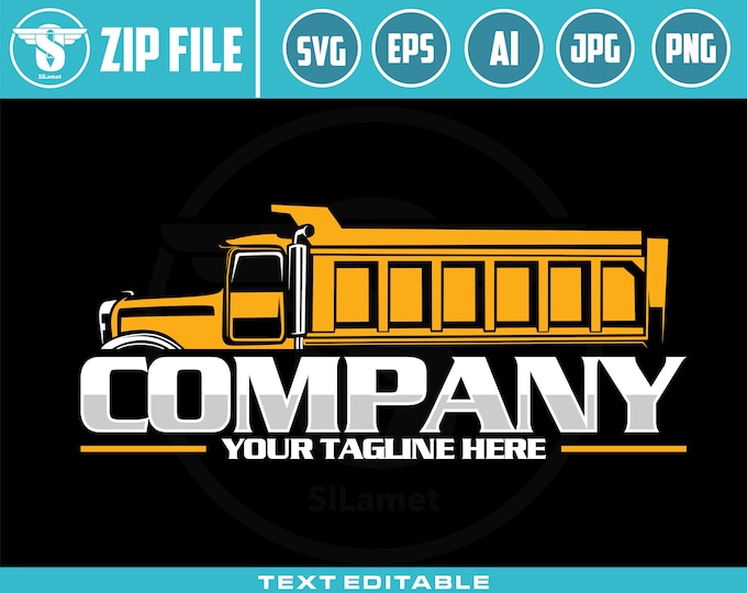 Dump Truck logo, Truck logo Svg, american dump truck logo, trucking logo, industry, heavy, machinery, industrial, equipment, construction