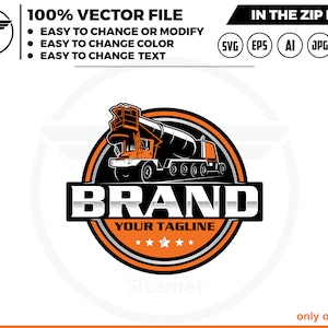 concrete truck logo,  discharge concrete truck, concrete truck svg, mixer truck logo