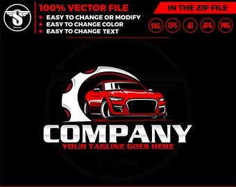 Car Service Logo Template: Auto Repair Design (Digital Download)