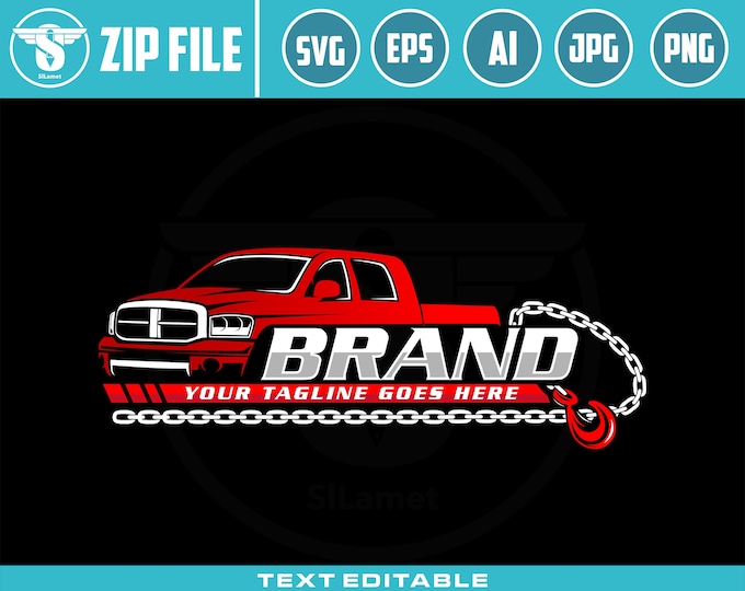 pickup and towing logo - truck pickup logo svg