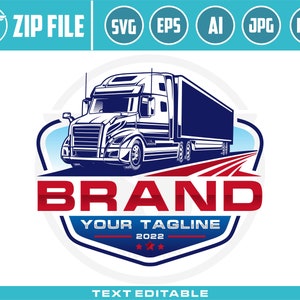 trucking svg, Trucking Company Logo, Moving Truck, Semi Truck, Trucking Brand, Truck Door Logo, Trucker Logo, trucking and road logo svg