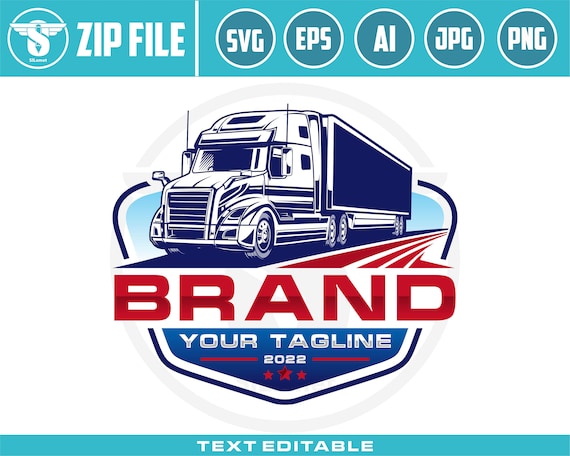 trucking svg, Trucking Company Logo, Moving Truck, Semi Truck, Trucking Brand, Truck Door Logo, Trucker Logo, trucking and road logo svg
